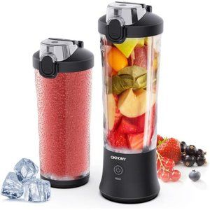 Portable Blender Personal Blender  with 20 Oz Travel Cup and Lid  (Black)